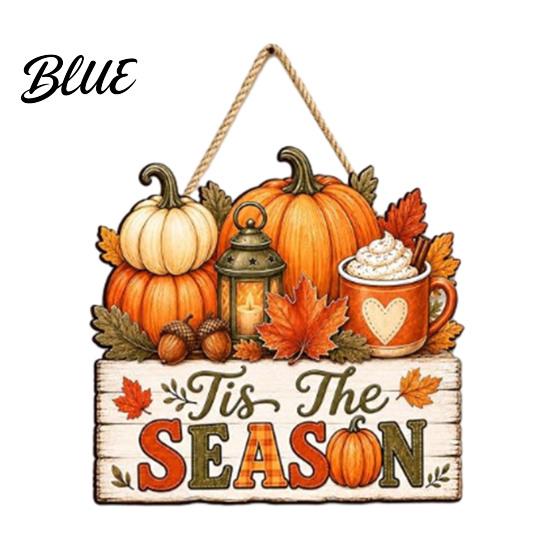 Front Door Welcome Sign Fall Wooden Hanging Sign Autumn Scarecrow & Pumpkin Maple Leaf Decor Hanger Harvest Thanksgiving Decor Farmhouse