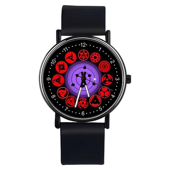 Naruto Analog Quartz Men Anime Black Watch Vintage