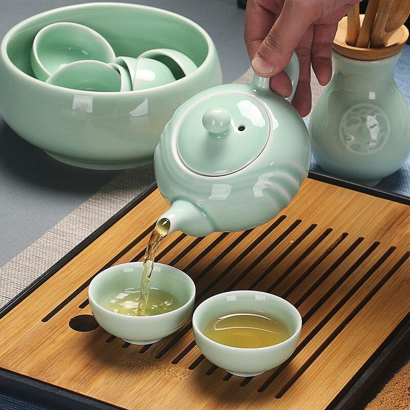 Chinese Celadon Ceramic Kung Fu Tea Set