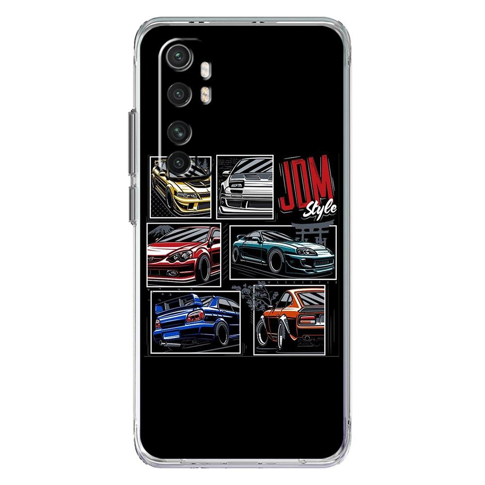 Phone Case For Xiaomi Poco X6 X5 NFC X3 F6 F5 Pro F4 F3 M3 14 13T 12T 12 13 Lite 11 Mi 5G Clear Cover JDM Type R Civic Sport Car