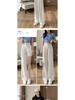 Women's Pink Ice Silk Loose High Waist Wide Leg Pants - Summer & Spring