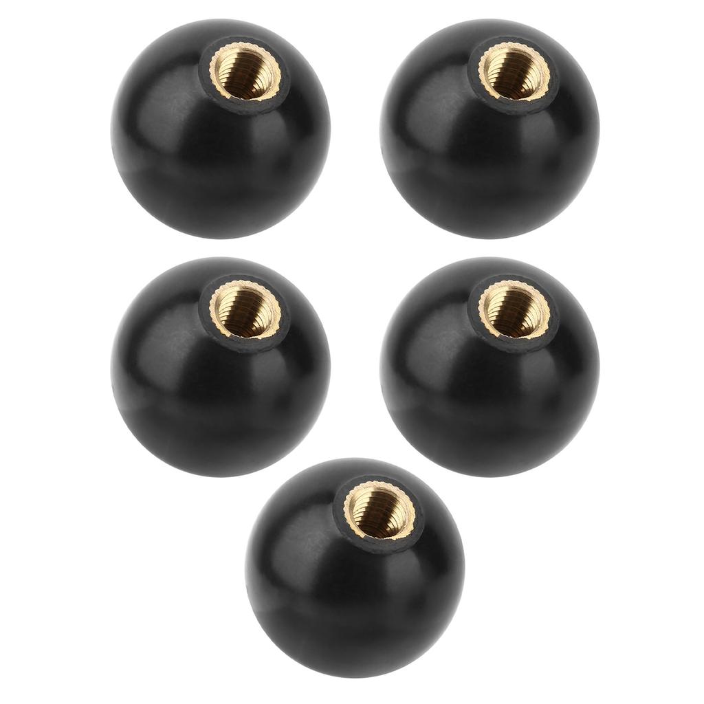 5Pcs Black Round Ball Engineering Plastic Lever Knob M10*35 Machine Tool Replacement