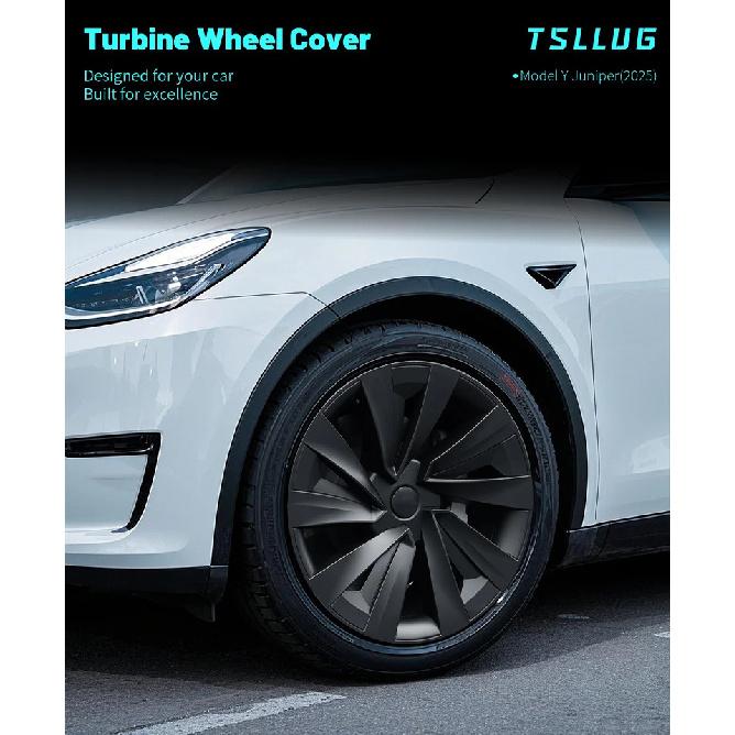 4 Stück für neues Modell Y 2025-2026 Juniper 19 Zoll Turbinenstil Radkappe Felgenabdeckung Zubehör Radkappe Automobilradkappe für Tesla