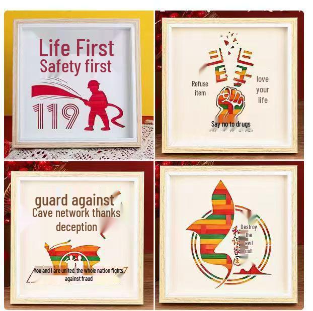Bamboo Weaving DIY Kit: New Year Intangible Cultural Heritage Painting & Handmade Photo Frame for Parent-Child Activity