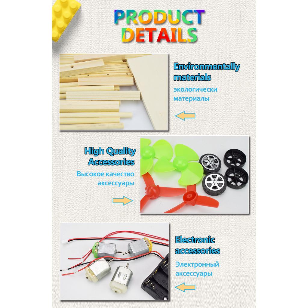 Remote Control Phantom Racing Model Kit Car Toy for Boys DIY Manual Assembly Wooden Model Electric Robotics Educational Kits Car