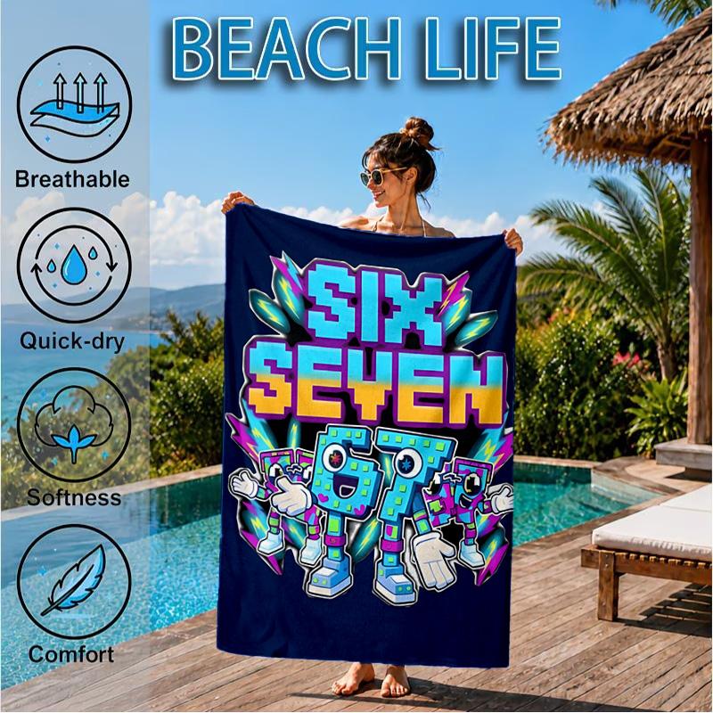 Weltraumabenteuer mit Six Seven 67 Strandtuch, Schnelltrocknend, Pflegeleicht, Geeignet für Fitness und Strandurlaub, Sport-Essential