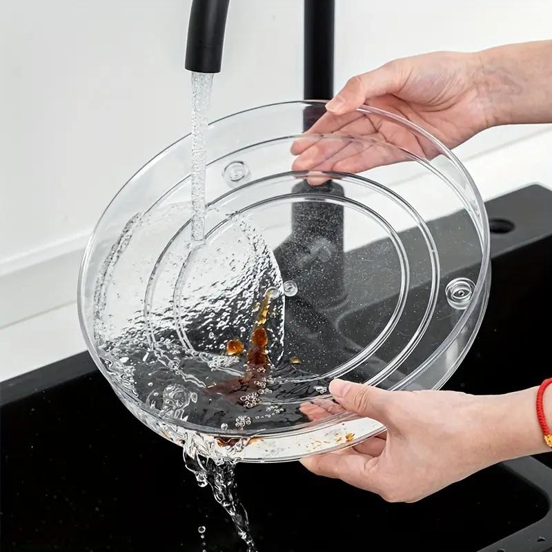 360° Rotating Tray Lazy Susan Fridge Organizer Turntable Storage Tray Clear Food Storage Organizer Spice Rack Kitchen Organizer