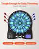 Electronic Dart Board, LED-Illuminated Target Dartboard with 48 Games & 500+ Variations, Includes 6 Dart Shafts with Flights & 50 Soft Tips, Cricket