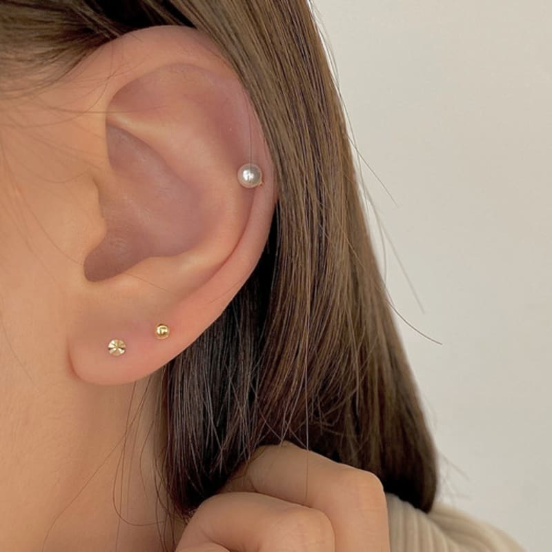 Taupe [Exclusive] 14k Gold Earring Set - 4 Basic Earrings