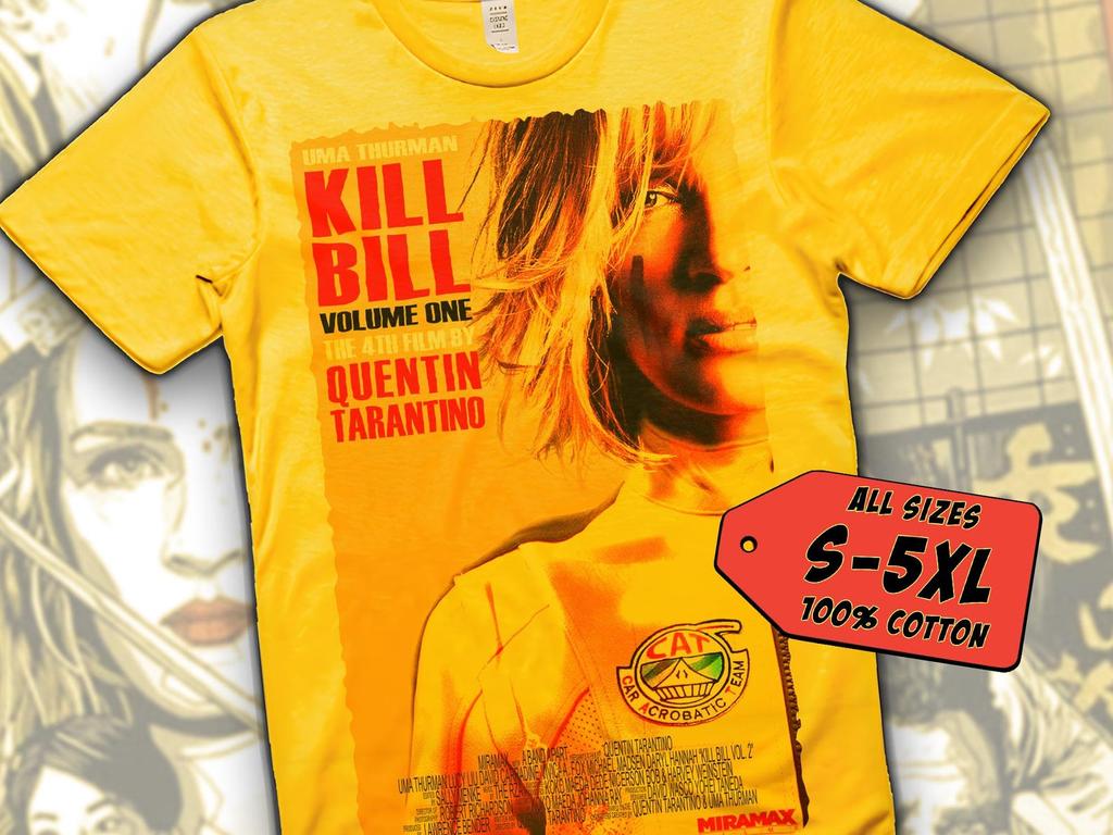 Kill Bill V5 T-Shirt Vintage YELLOW T-Shirt DTG Digital Print Sizes S M L XL 2XL 3XL 4XL 5XL