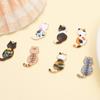 10PCs Zinc Based Alloy Cat Animal Pendants Gold Color Metal Enamel Charms DIY Necklace Bracelets Jewelry Making 3cm x 1.6cm