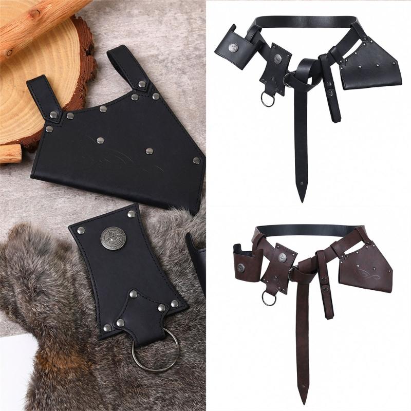 5 Piece Medieval Belt Set Costume Accessory For Role Play Cosplay