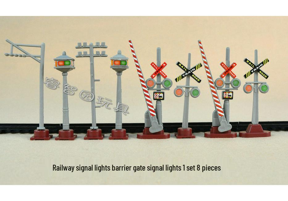 Electric Train Model Toy Track Set: Railway Crossing, Tunnel, and Bridge Accessories for Simulation and Sand Table Scenes
