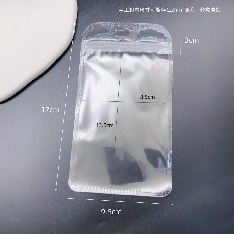Thick Transparent Self Sealing Sack High Definition Bone Sealing Bag Jade Bracelet Accessories Storage Dust-proof Packaging Pouch with Hanging Hole