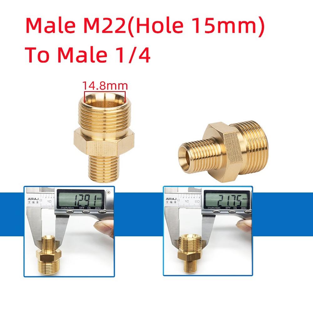 1 Pezzo 3/8" 1/4" M14 M18 M22 Filetto Connettore Tubo Giunti di Transizione per Idropulitrice Torcia