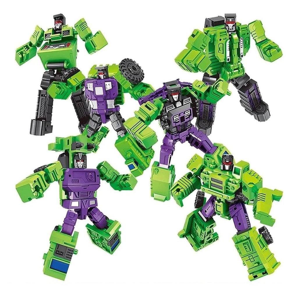 Deformation Toys 6 In 1 Mini Combiner Action Figure Robot Toys War for Cybertron Figure Gift Set