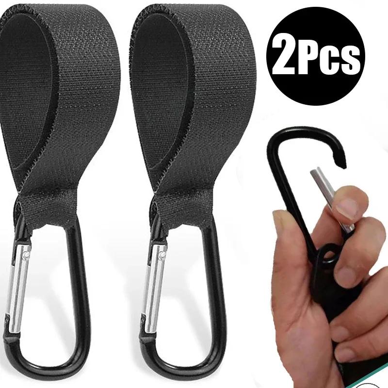 2PCs baby stroller hook clip aluminum alloy carabiner cart organizer diaper bag shopping pram hook hanger stroller accessories