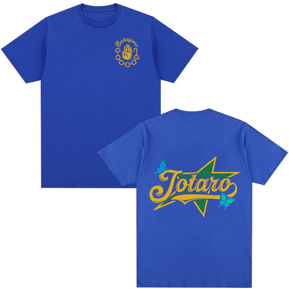 Anime Jojo Bizarre Adventure Jotaro Kujo Graphic T Shirts Unisexs Women Casual Cotton Short Sleeves Oversized Tshirts Streetwear