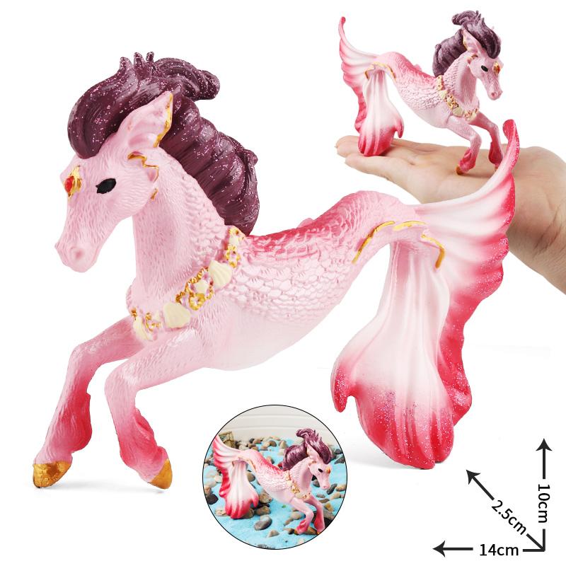 Oenux Fairy Tale Fly Horse Mythical Alpaca Elf Pegasus Action Figures Animal Model Collection Cute Girl Birthday Gift Kids Toy