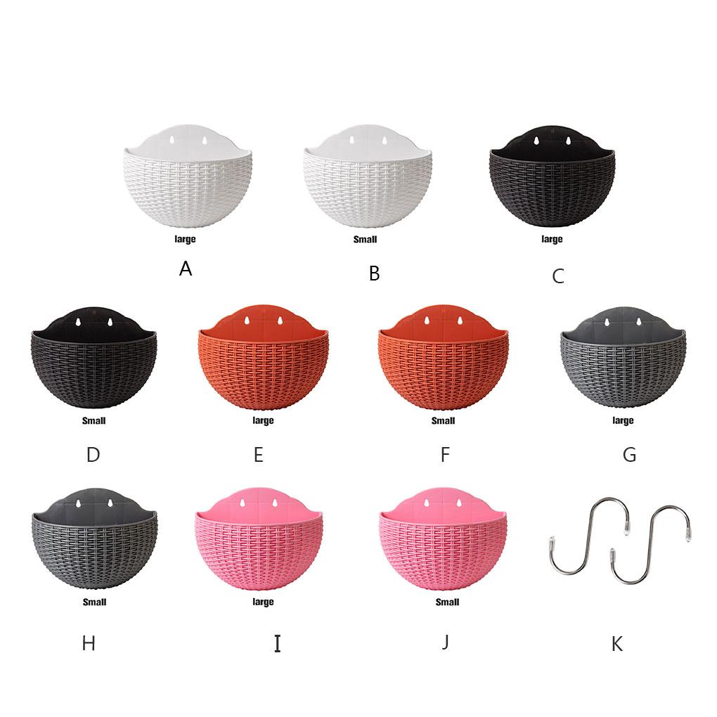 Flower Pot Wall Mounted Hanging Basket Planter Bucket Garden Vase Indoor Exquisite Outdoors Plastic for Ornaments