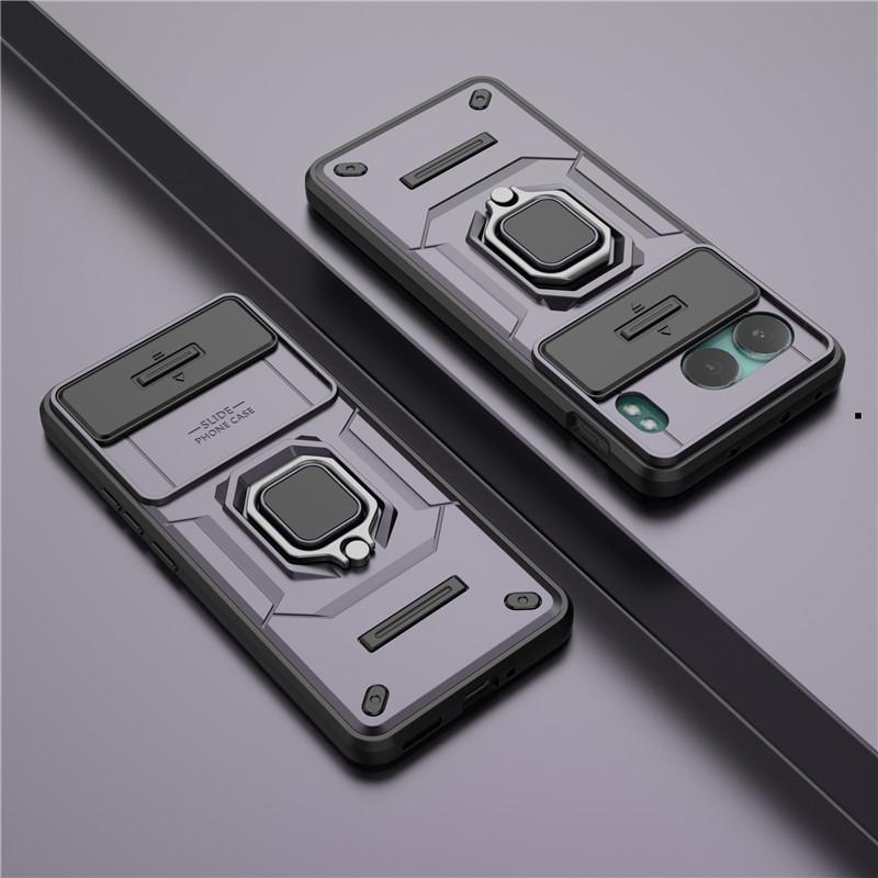For OnePlus Nord 4 5G Cover For OnePlus Nord 4 Case 6.74 Inch Lens Protection Shockproof Push Window Magnetic Holder Bumper