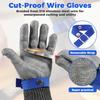 SlicePro ANSI A9 Cut Resistant Glove PR1706 Stainless Steel Mesh Metal Glove Food Grade for Kitchen Cooking Butcher Meat Cutting