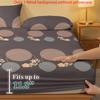 1 Simple Modern Circular Geometry Printed Matte Fitted Sheet, Bedroom Printed Bed Cover,Bedding(Excluding Pillowcases)