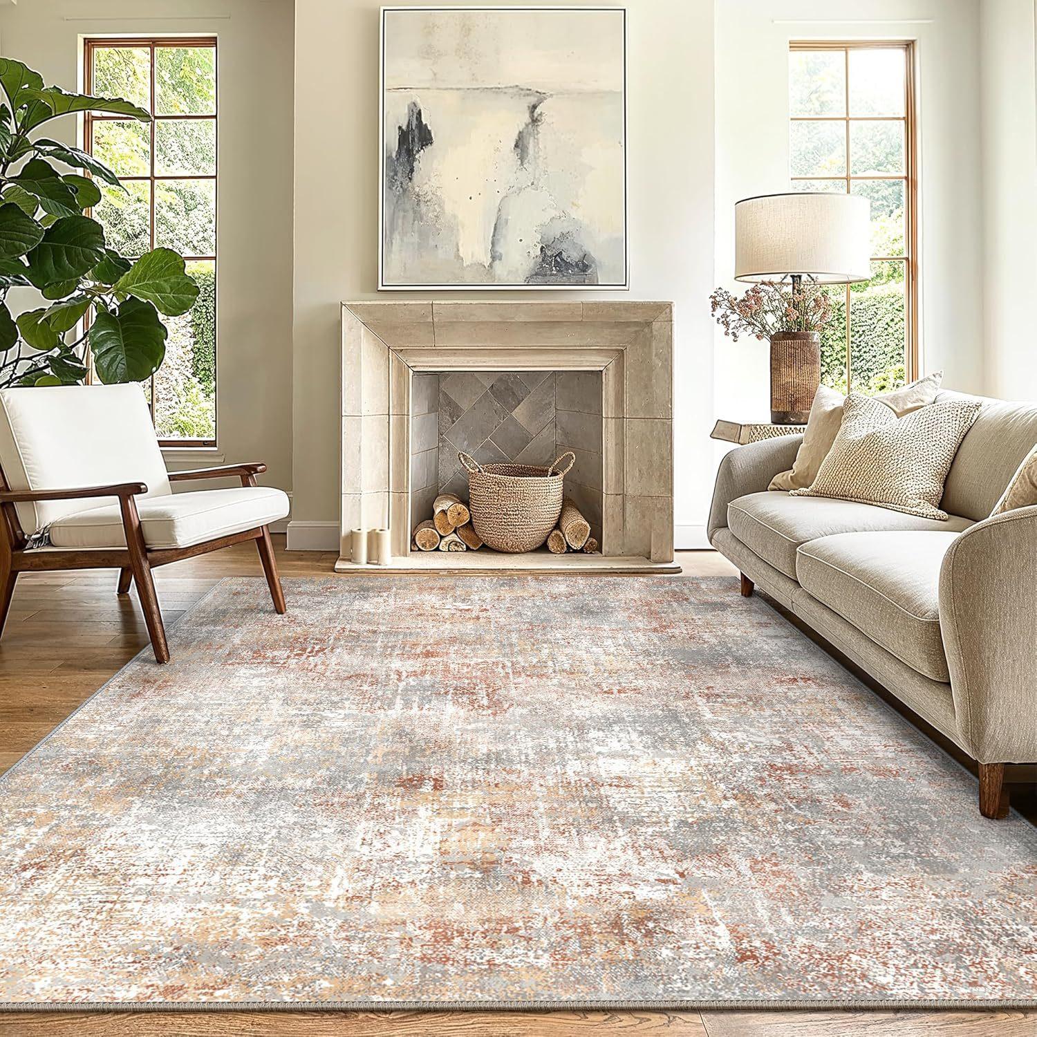 

Скандинавский Абстрактный Ковер для Гостиной Грязеотталкивающий Коврик для Балкона Ковер для Спальни Большой Площади Толстый Ковер 200 * 300cm