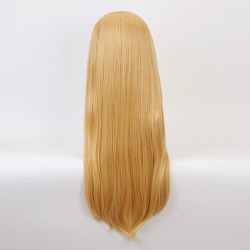 2pcs Sets Anime Wig Princess Golden Braid Wigs Long Heat Resistant Synthetic Hair Cosplay Wigs +Elf Ears