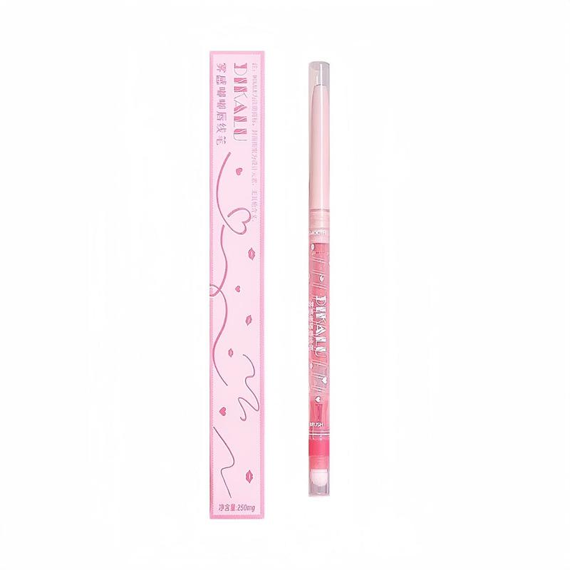 Velvet Matte Lip Liner, Waterproof Long-lasting Lip Pencil, Nude Peach Lip Liner for Smudge-proof Full Lips