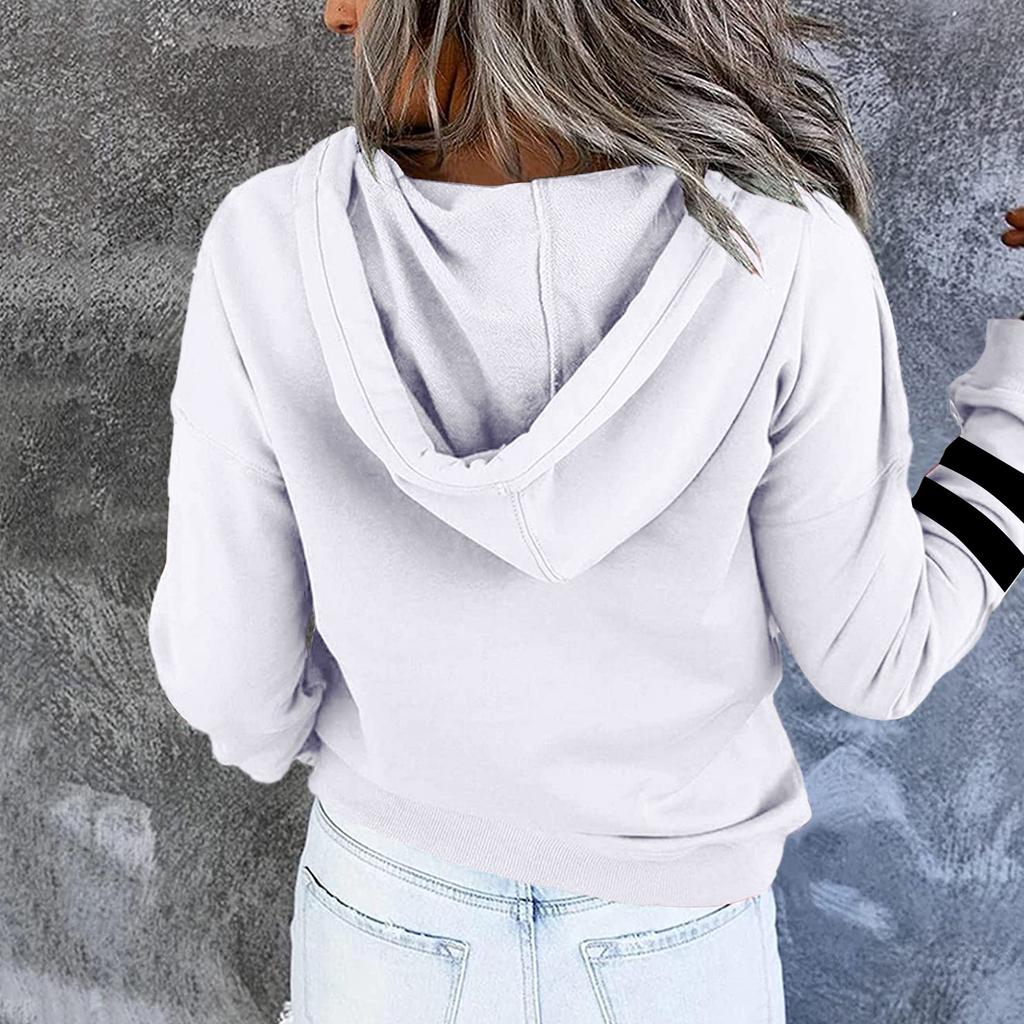 Women's Fashion Leisure Christmas Party Printed Long Sleeve Hooded Pullover Top