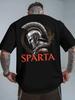 Mens Spartan Warrior TShirt Spartan Helmet SPARTA Back Print 100 Breathable Greek Battle Design Ancient Greek Warrior Apparel
