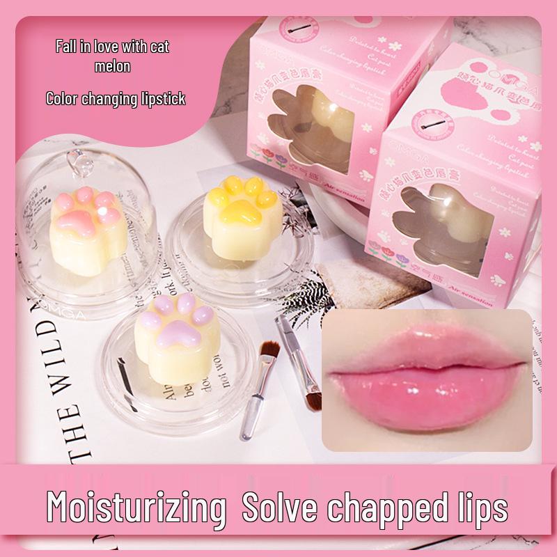 

OMGA Heartbeat Cat Paw Color-Changing Hydrating Lipstick – Moisturizing, Long-Lasting, Non-Transfer, and Temperature-Sensitive