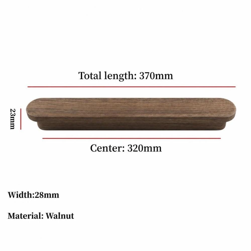 T-Shape Cabinet Handles Walnut Wood Wardrobe Handles New Kitchen Decoration Cupboard Wardrobe