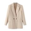 Women's Multi-Color Double-Breasted Suit Jacket (Loose Fit) - 2024 Autumn/Winter Collection