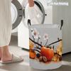 Collapsible Laundry Basket Large Round Waterproof Fabric Hamper Dirty Clothes Storage Bin Toy Organizer with Handles