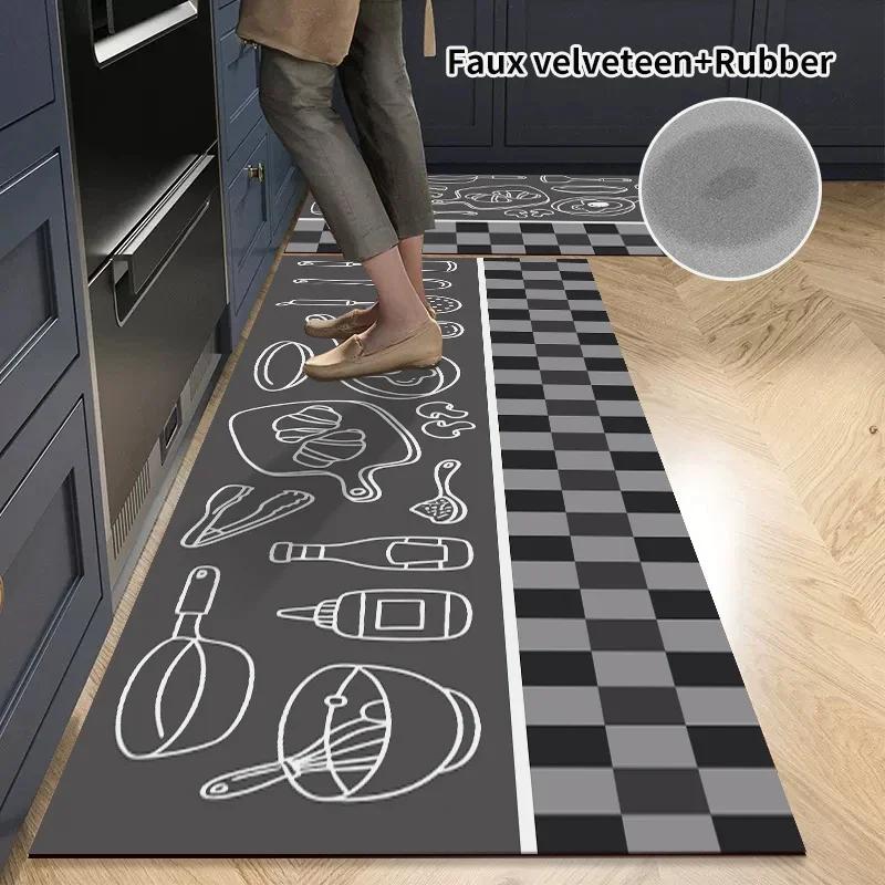 Super Absorbent Kitchen Mat Anti Slip Diatomite Mud Foof Pad Home Decor Carpet Quick Drying Doormats Anti Oil Stain Floor Mats
