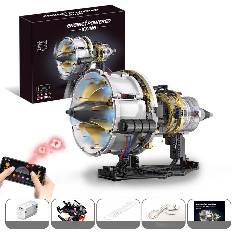 K96208 Simulation Aviation Aircraft Combat Mechanical Engine, 564Pcs Toy Model Assembly, Children'S Building Block Toy Gift