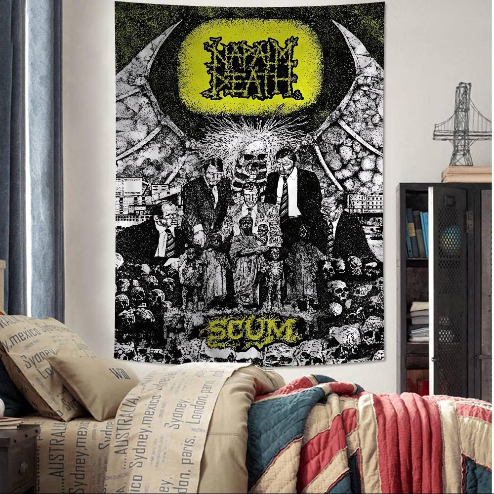 

Angles Old DDeaths Band Colorful Tapestry Wall Hanging Bohemian Wall Tapestries Mandala Wall Art Decor 74x94cm(29x37in)