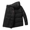 New Men's Windproof Hooded Cotton Jacket - Trendy, Thickened, Detachable Hood, Winter Casual Wear