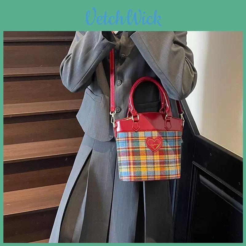 Fashion Splicing Checkered Pattern Women Casual Shoulder Bag For Casual Wear