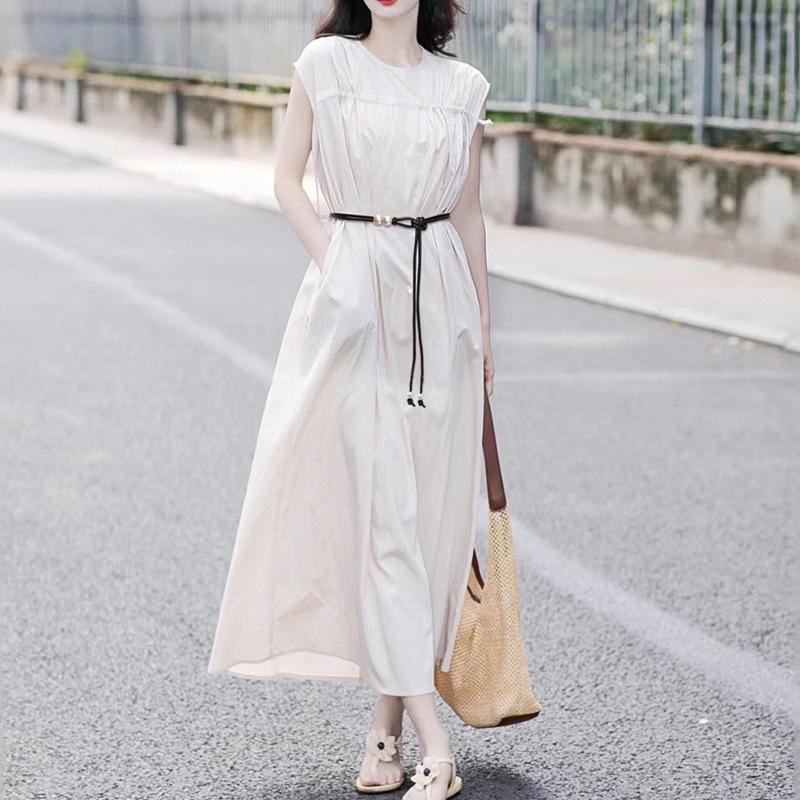 Fashion Round Leather Rope Thin Belt Waist Chain Women Decorative Knotted Waist Rope Decorative Skirt Coat Sweater Strap