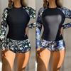 2024 Konservativer Sommer-Badeanzug für Damen: Stilvolles, schlankmachendes und bauchbedeckendes Boxershorts-Design für Poolsportarten