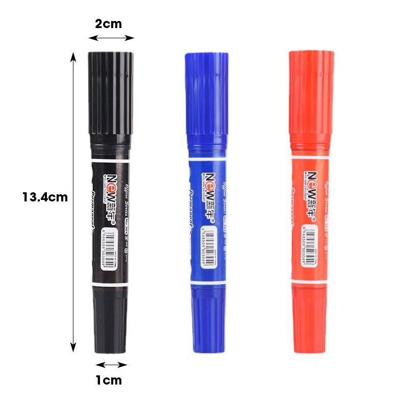 3 Color Double-headed Markers Oil Pen Permanent Dual Side for CD Metal Glass Fabric Ceramic Waterproof Paint Marker Graffiti Pen