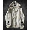 Damen Kapuzenpullover mit langen Ärmeln, Reißverschluss, Oversized Streetwear, Dunkel Gotisch Bedruckte Kapuzenjacke, Lässiges Sweatshirt, Oberbekleidung