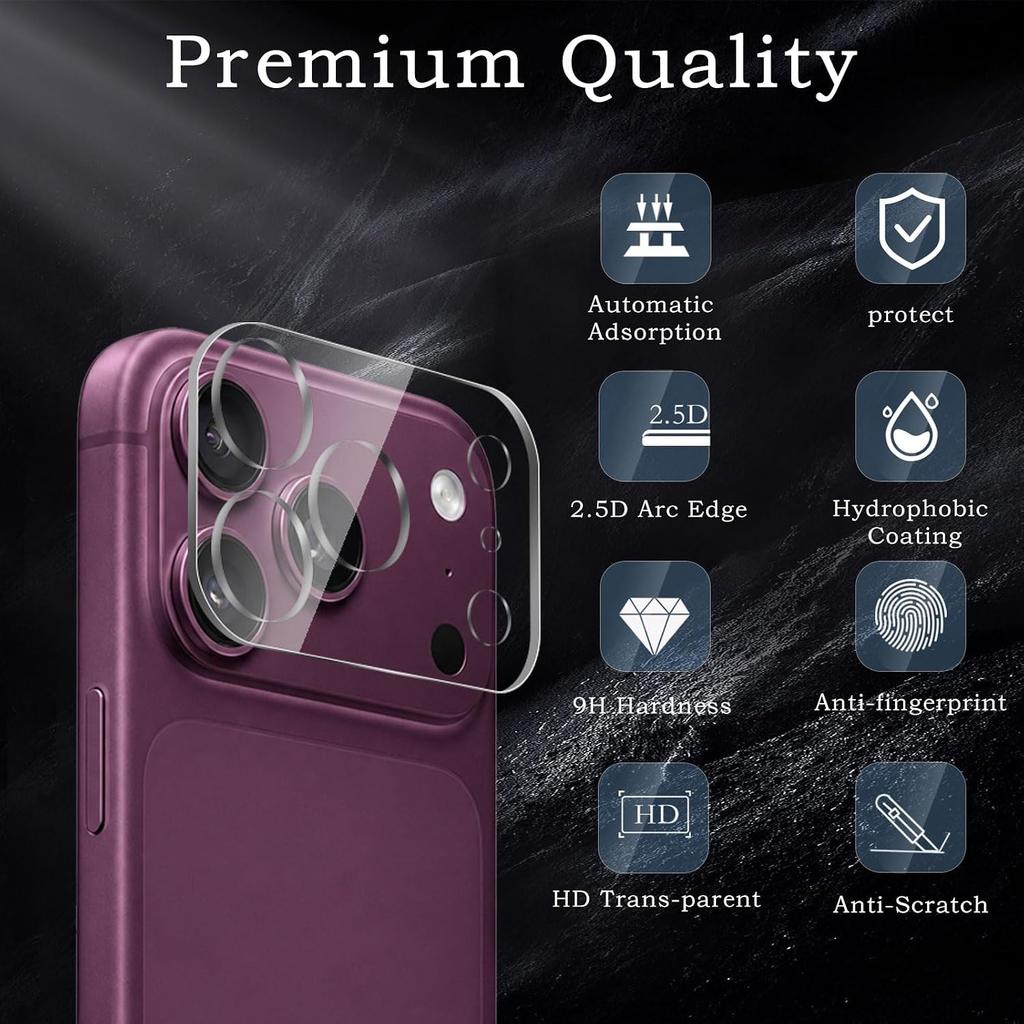 Tempered Glass Camera Lens Protectors for IPhone 18 17 ProMax 17 Pro 16 15 Plus Lens Films for IPhone DUO 18Pro Max 18PM 17Air 4