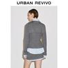 UR Women's College Style Faux Two-Piece Shawl Knit Top