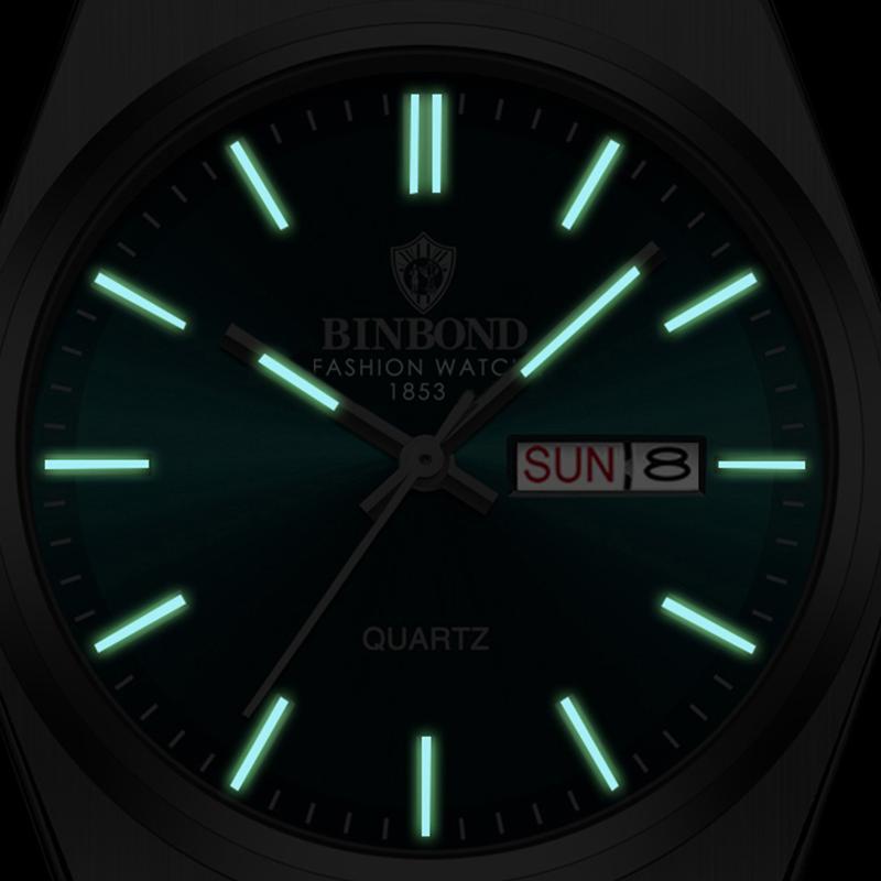 Luxury Watch for Man Elegant Date Week Waterproof Luminous Men Watch Quartz Stainless Steel Sports Men's Watches Reloj