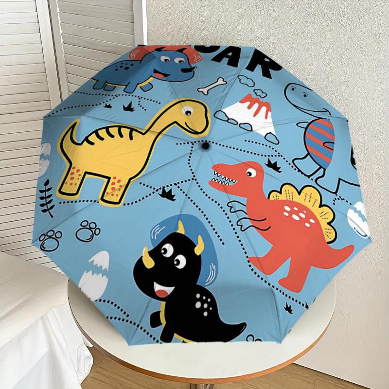 1PC Dinosaur Roar Umbrella-8-Rib Reinforced, Automatic Open, Lightweight & Durable, Fashion Accessory for Outdoor-L0386