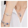 Pandora Asymmetric Star Buckle Snake Bone Chain 925 Silver Bracelet Women's Style 599639C01